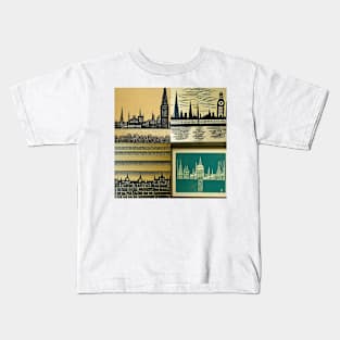 London Linocuts Kids T-Shirt